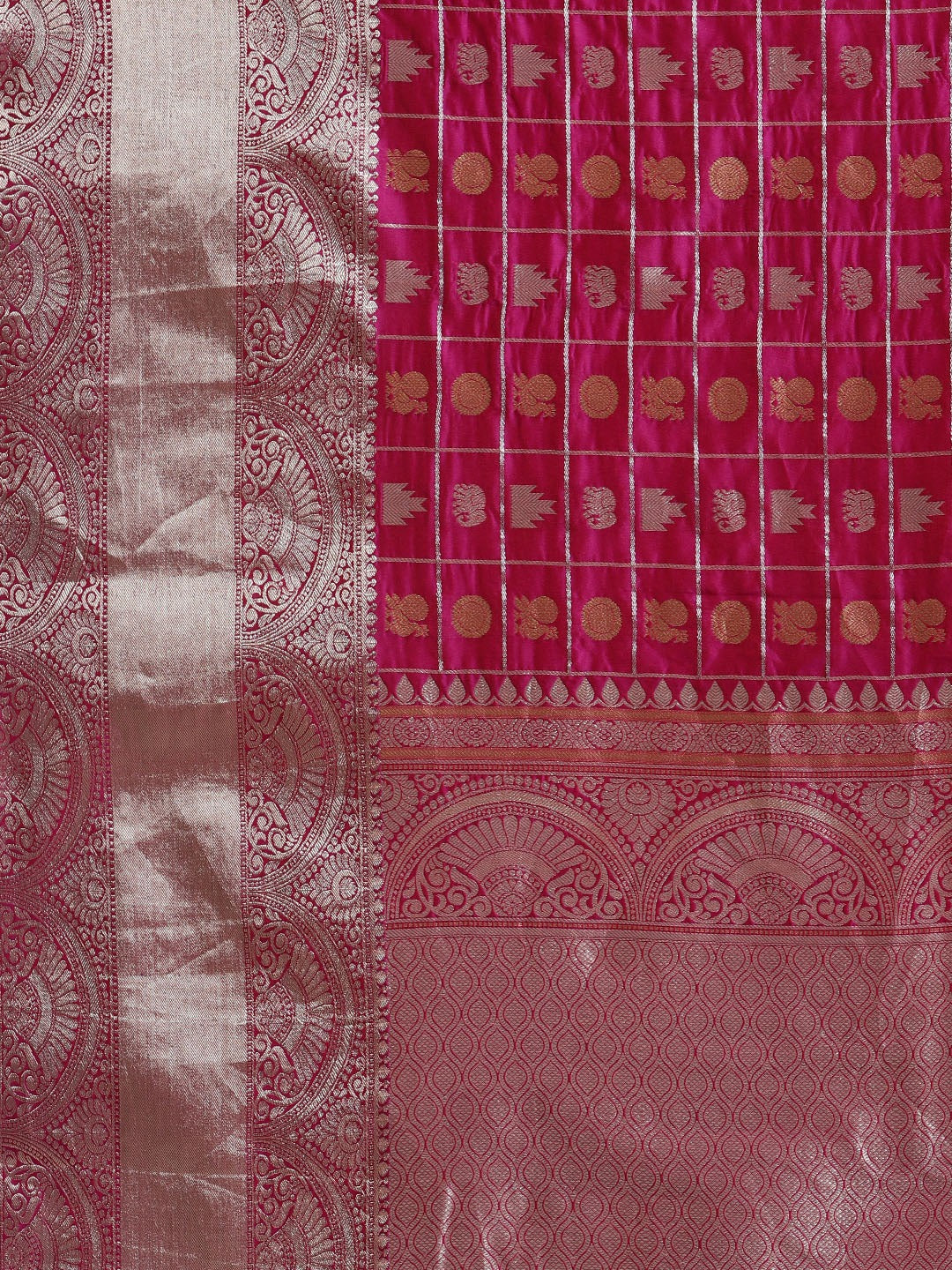 Exclusive Burgundy Colour Banarasi Saree