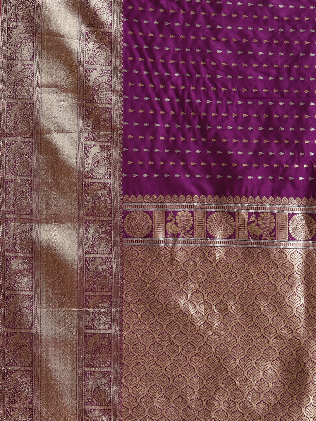 Exclusive Digital Purple Colour Woven Banarasi Saree