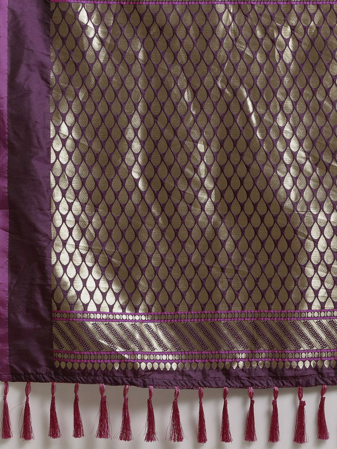 Stylish Traditional Purple Colour Zari Banarasi Saree