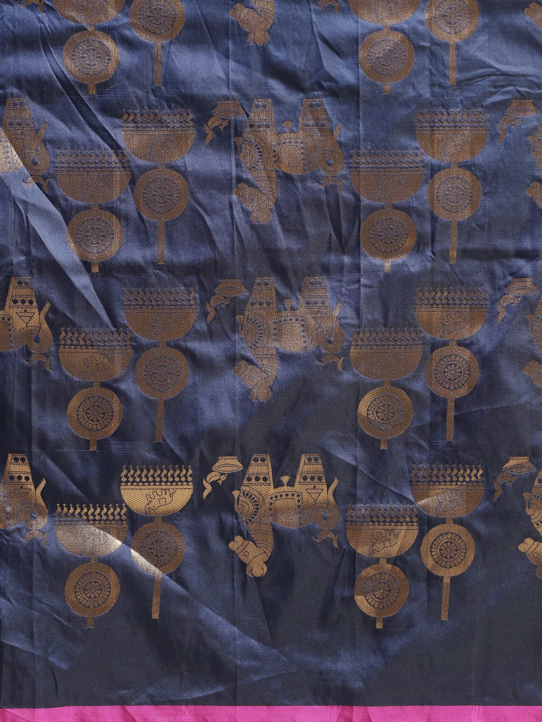  Beautiful Traditional Navy Colour Silk Banarasi Saree