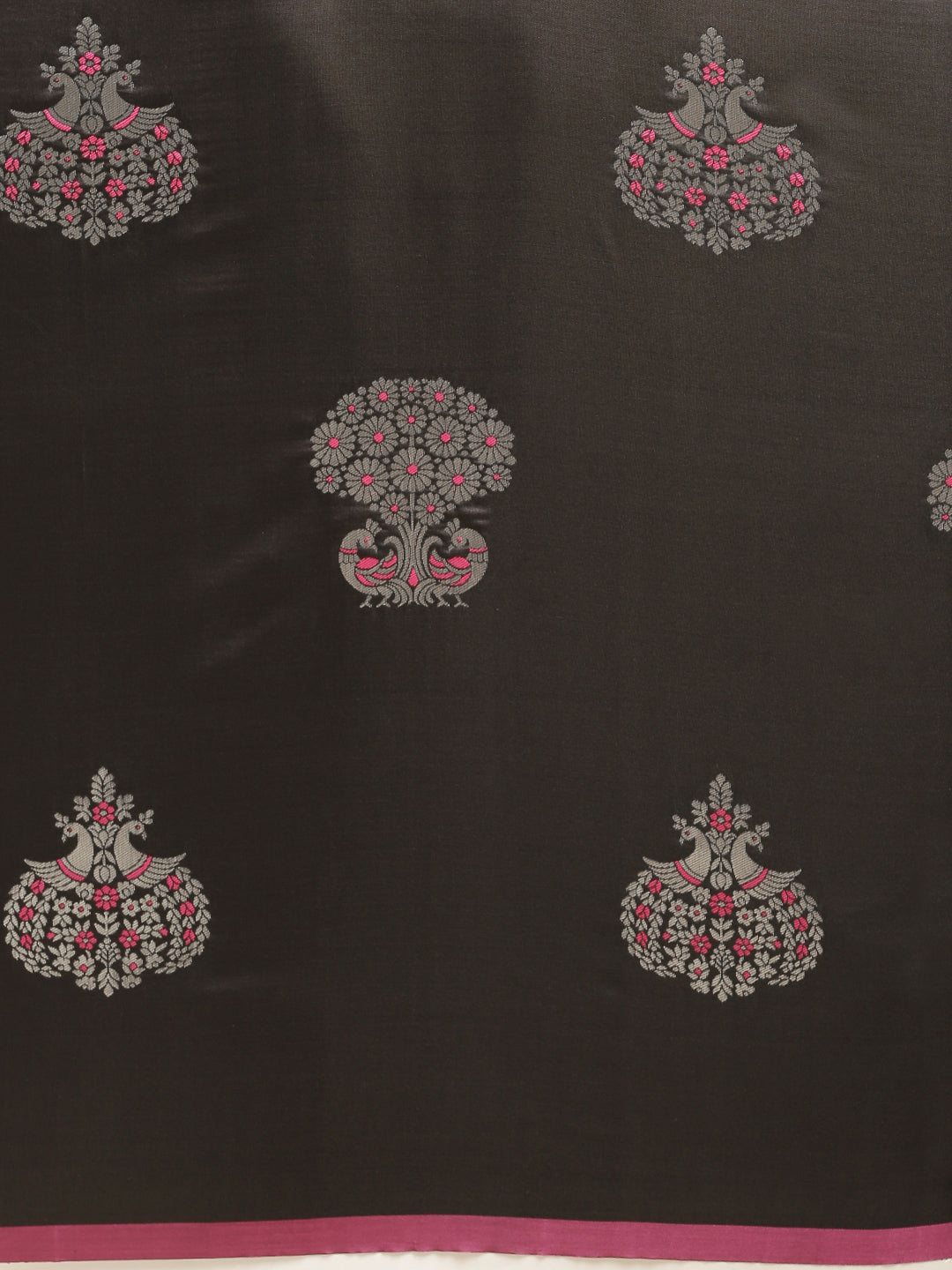 Exclusive Black Colour Ethnic Motifs Zari Silk Saree