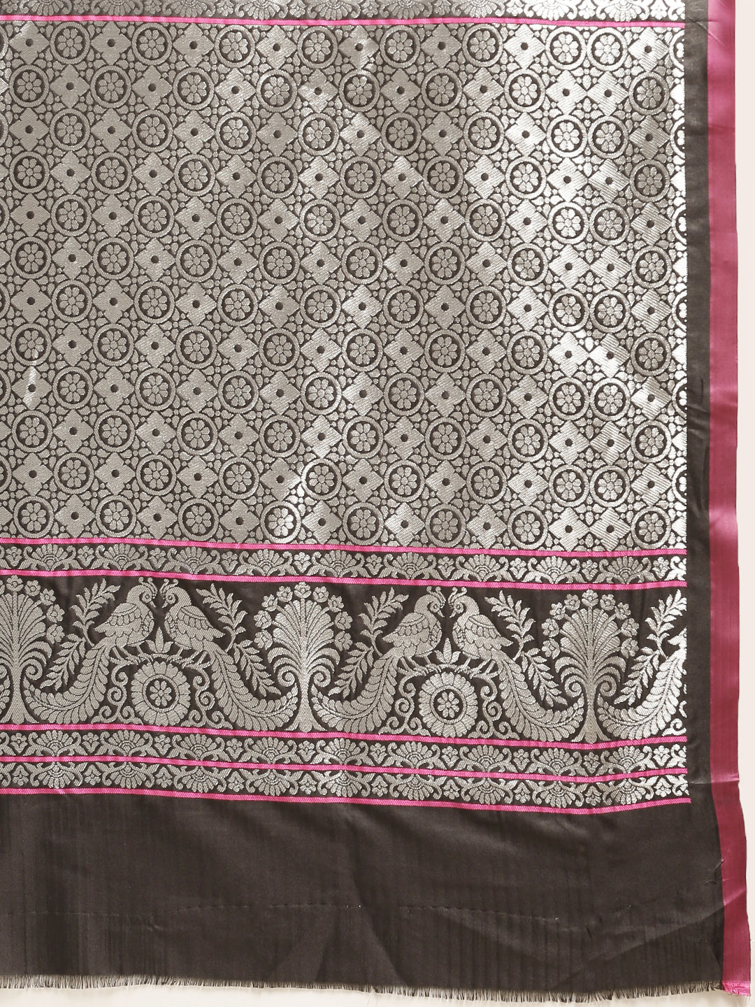 Exclusive Black Colour Ethnic Motifs Zari Silk Saree