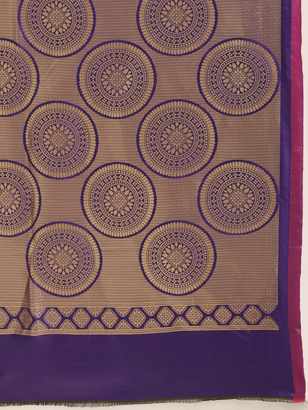  Bollywood Banarasi Silk Blend Purple Colour Saree