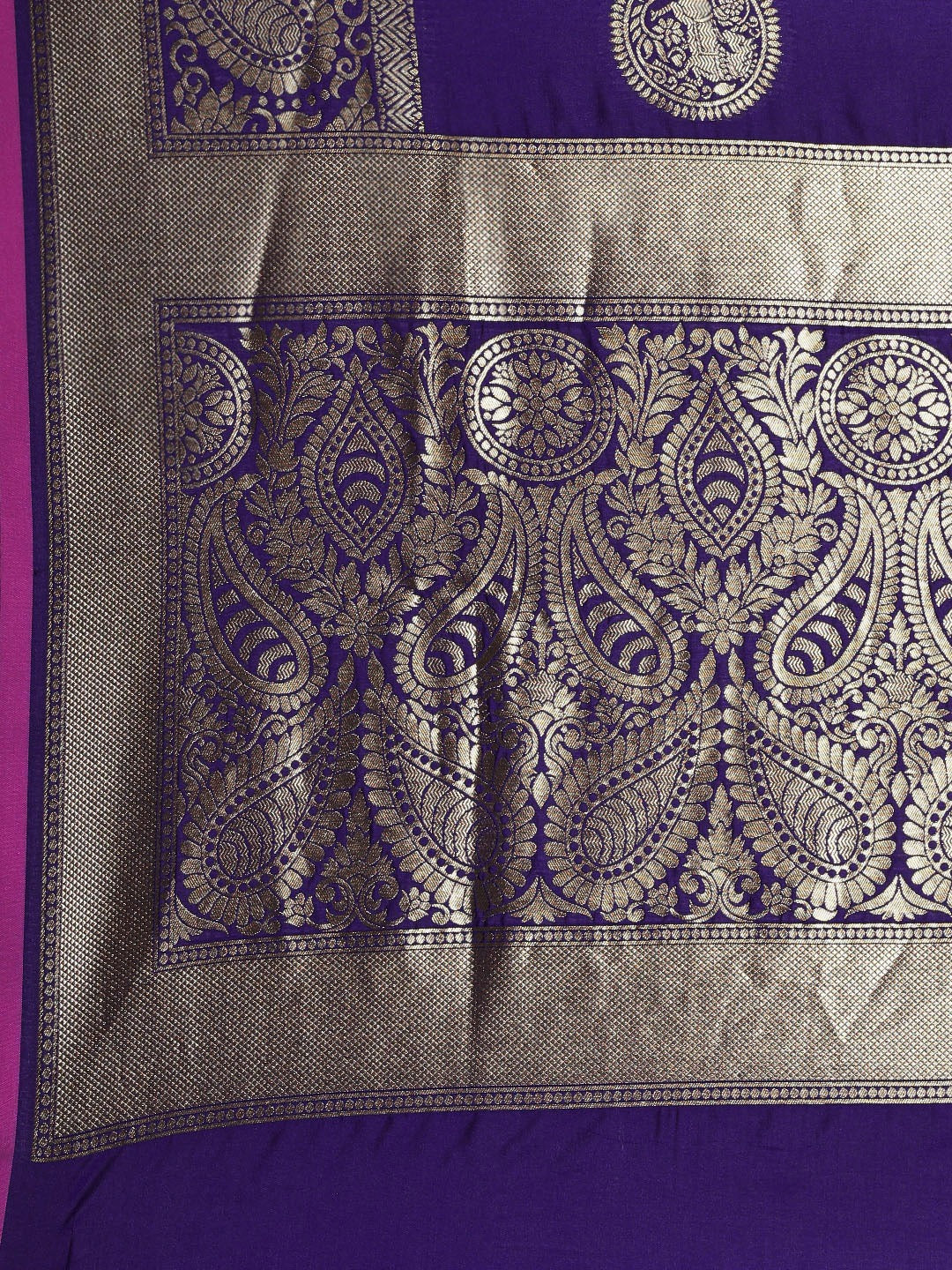  Traditional Indigo Silk Blend Banarasi Saree