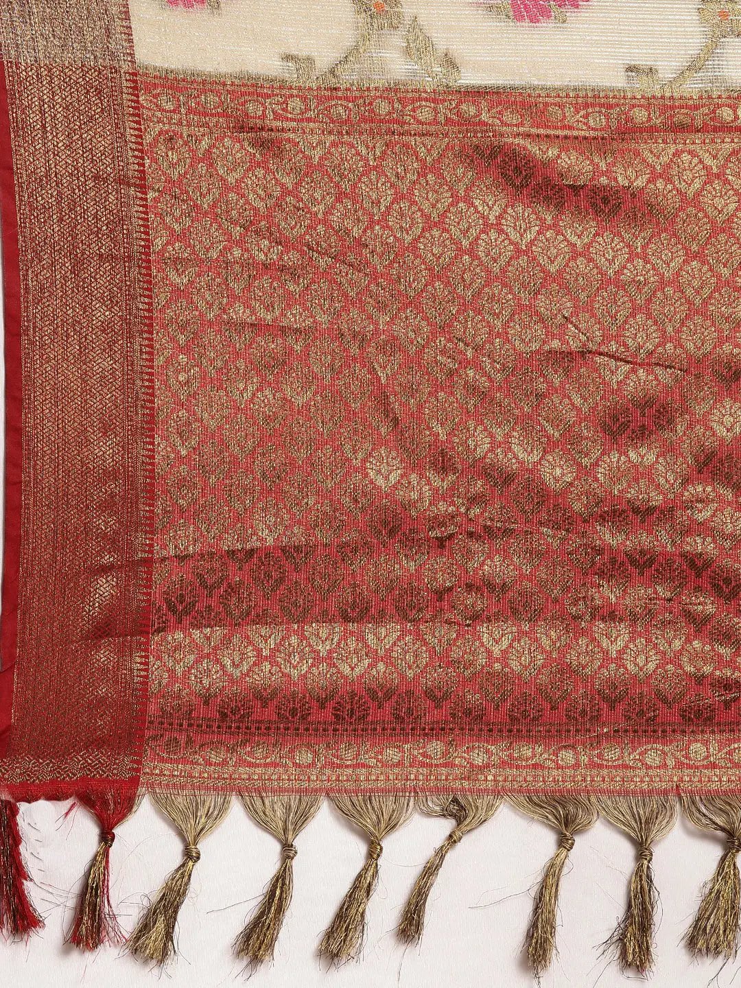 Silk Blend Woven Kanjeevaram Saree 