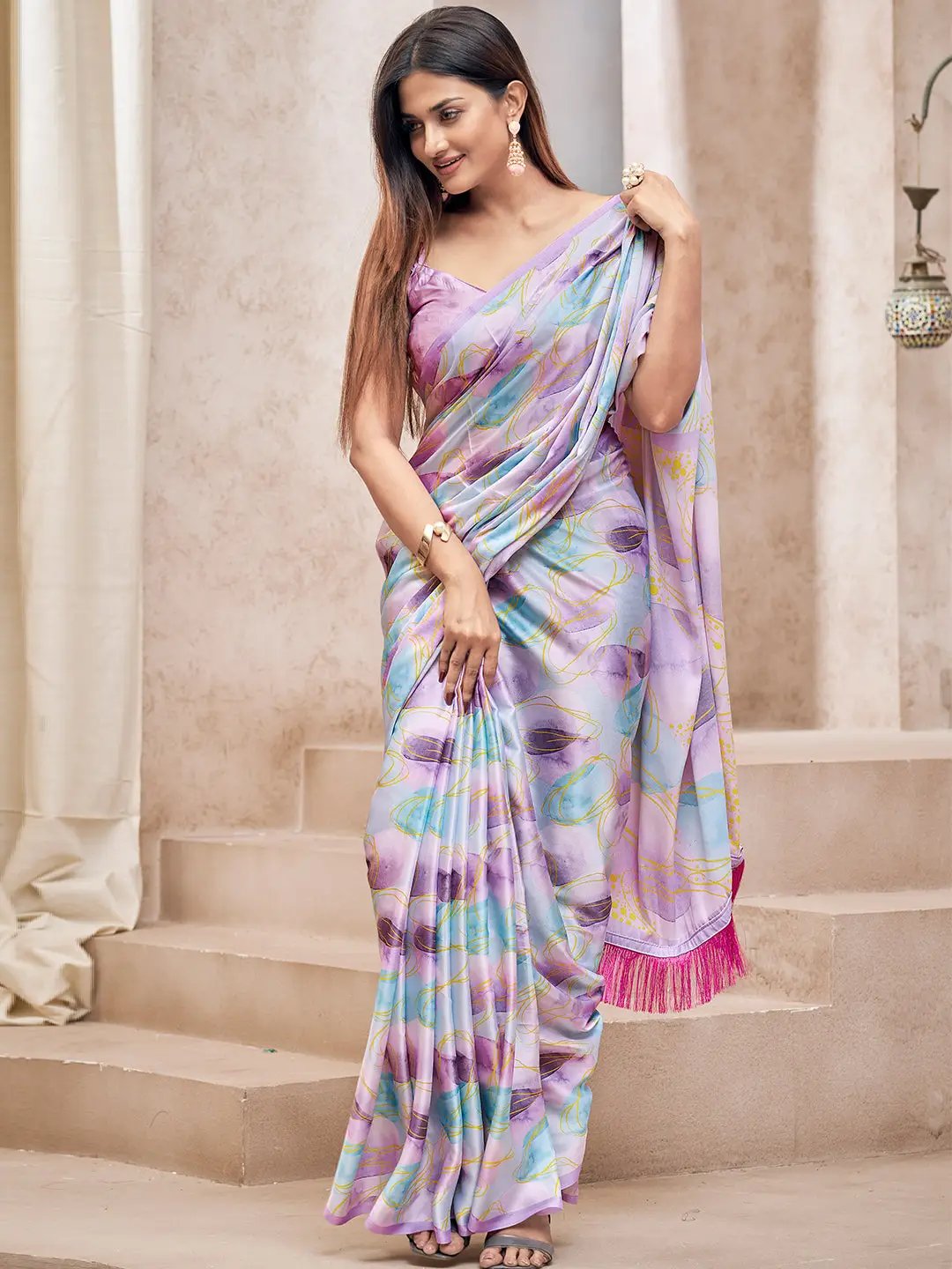 Georgette fancy saree best sale