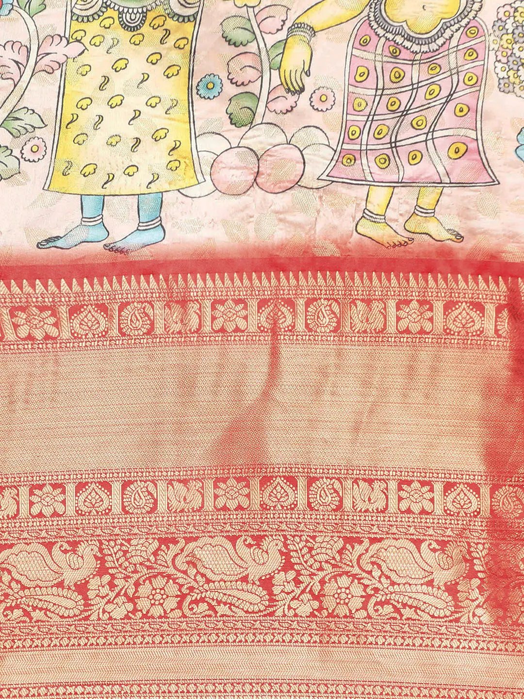 Kalamkari Pattu Banarasi Silk Saree