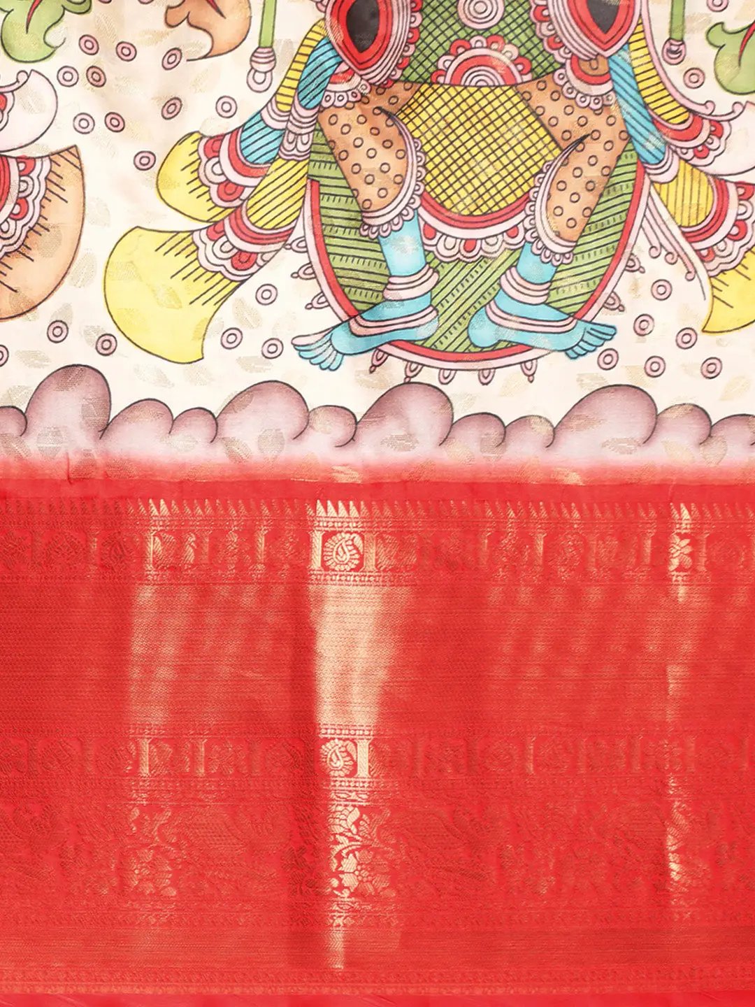 Kalamkari Pattu Banarasi Silk Saree