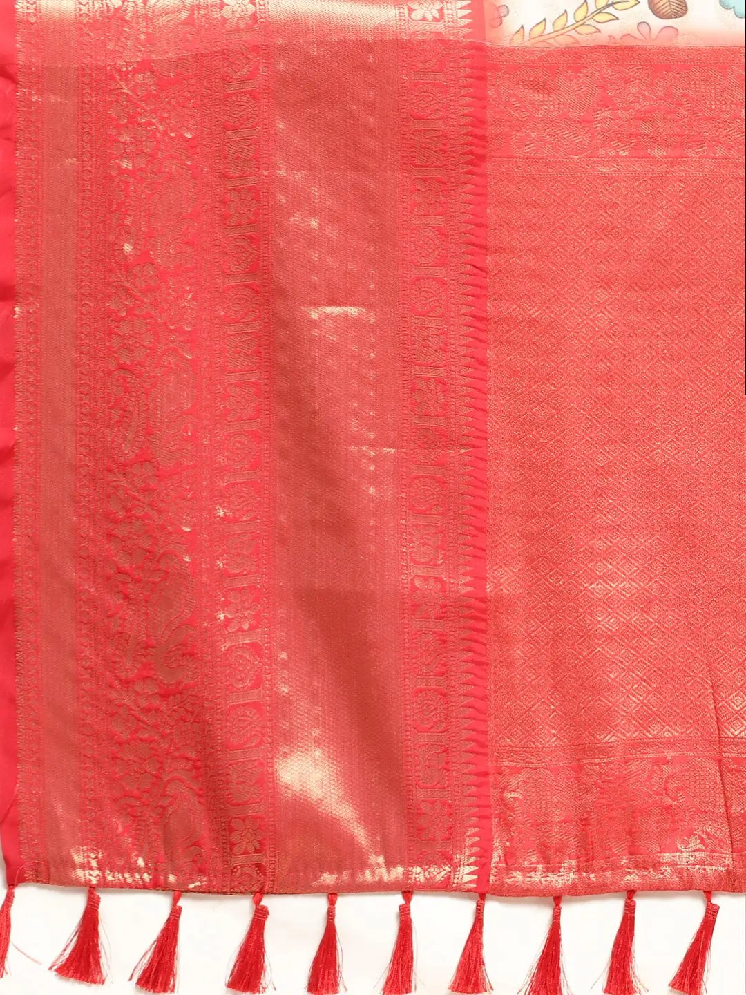 Kalamkari Pattu Banarasi Silk Saree