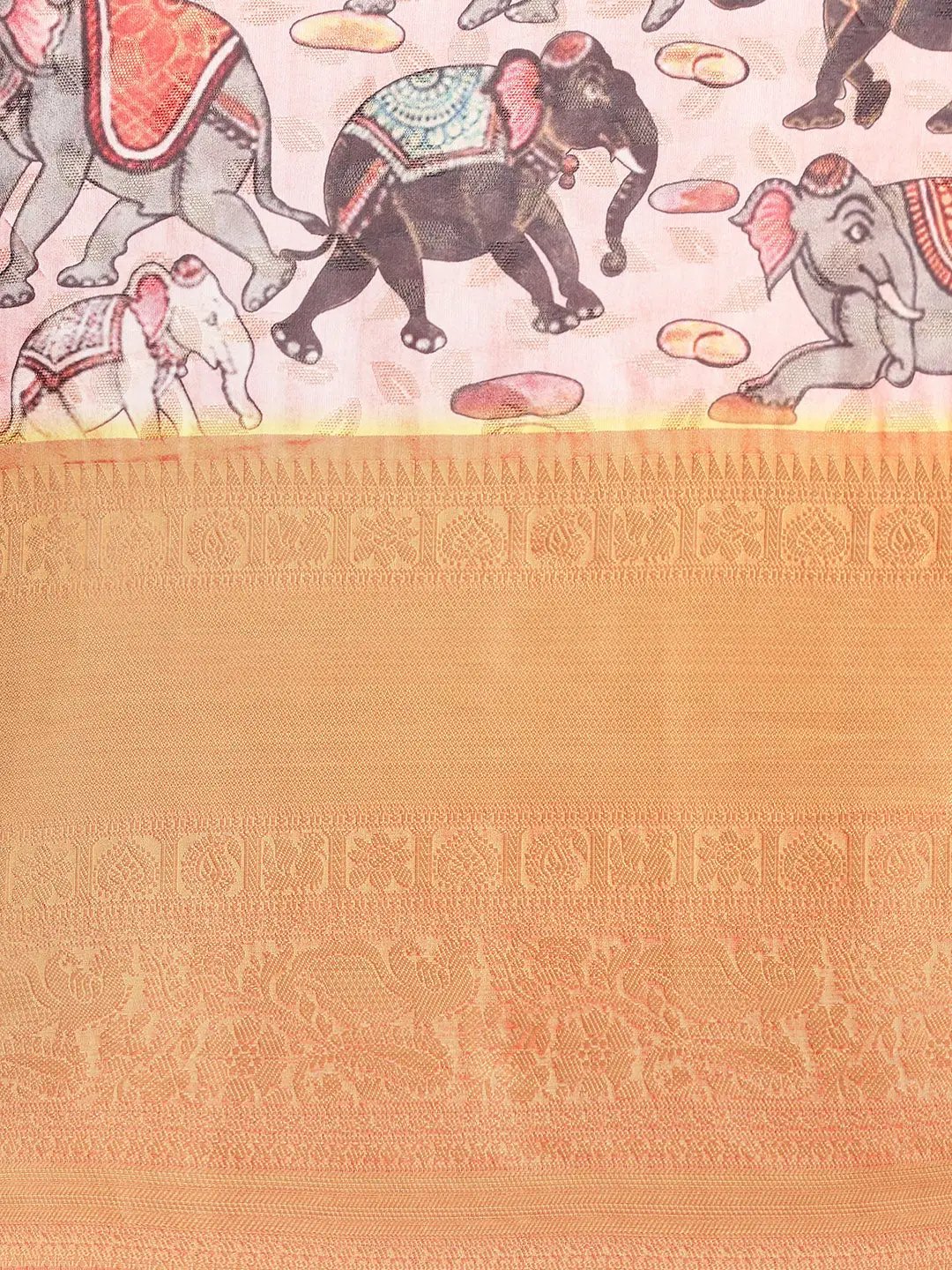 Kalamkari Pattu Banarasi Silk Saree