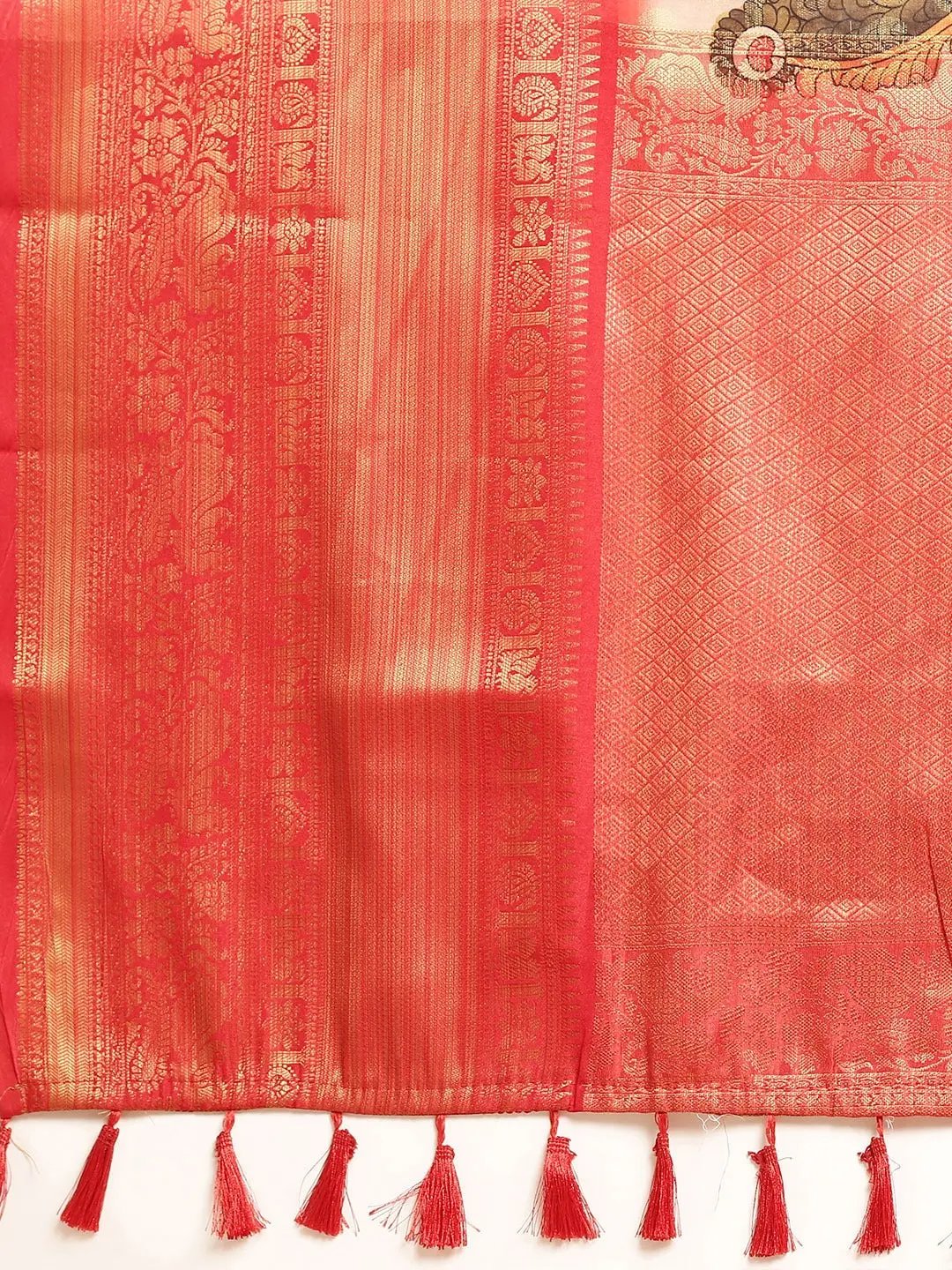 Kalamkari Pattu Banarasi Silk Saree