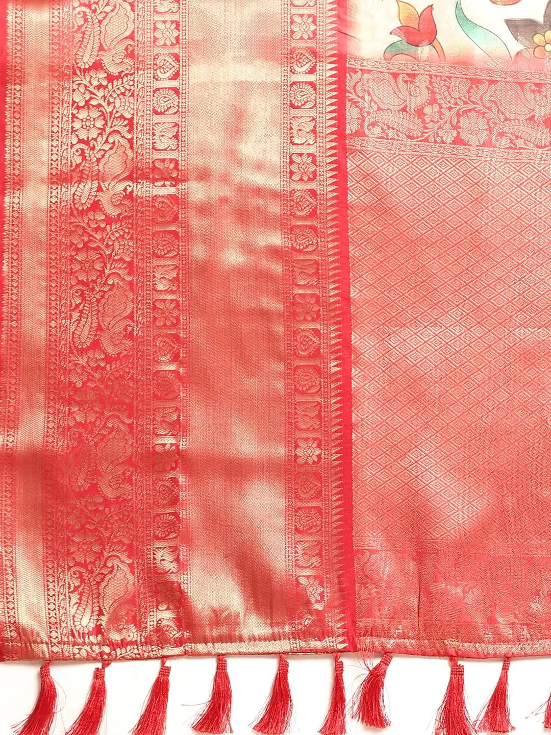 Kalamkari Pattu Banarasi Silk Saree