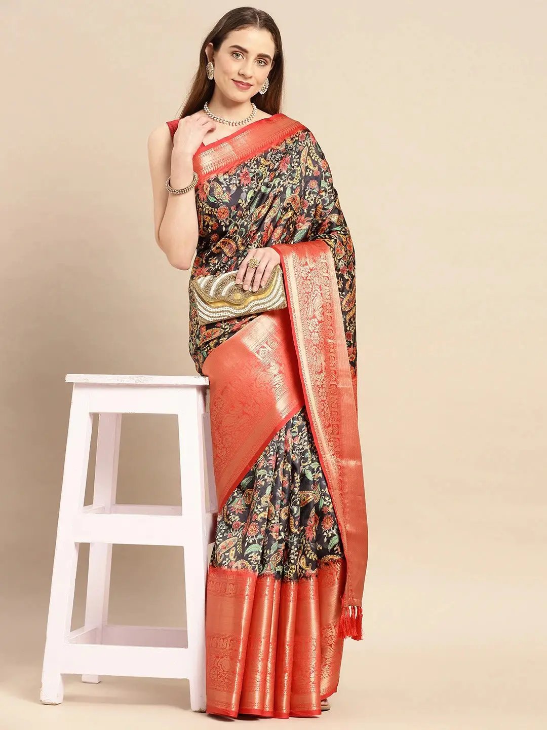  Pashmina Pattu Banarasi Silk Saree at Vastranand