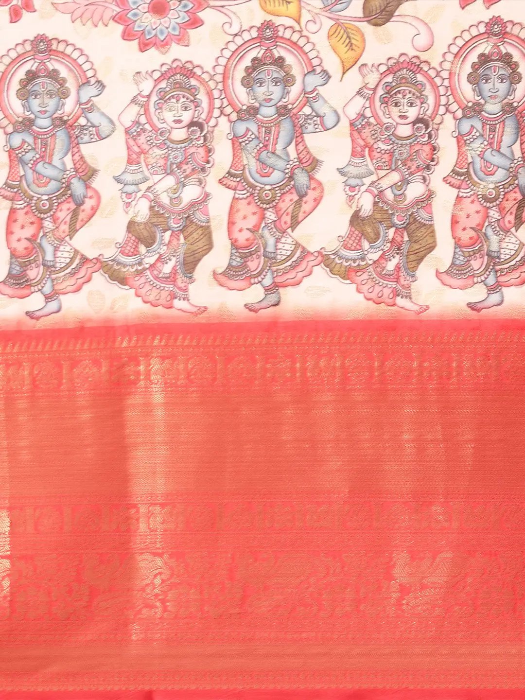 Kalamkari Pattu Banarasi Silk Saree 