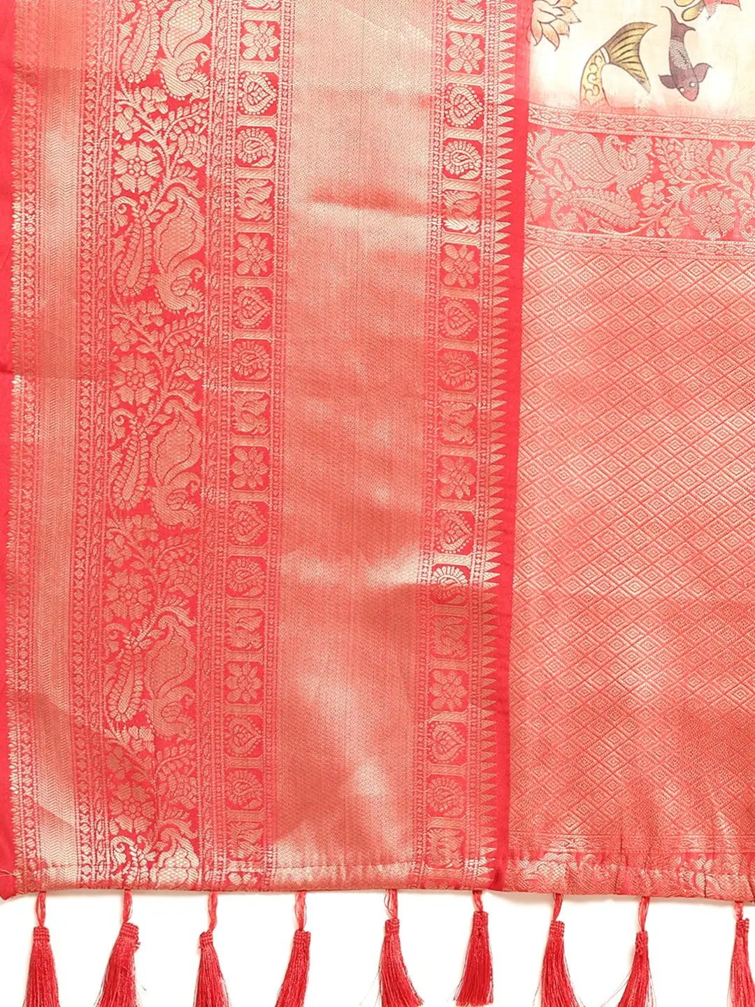 Kalamkari Pattu Banarasi Silk Saree