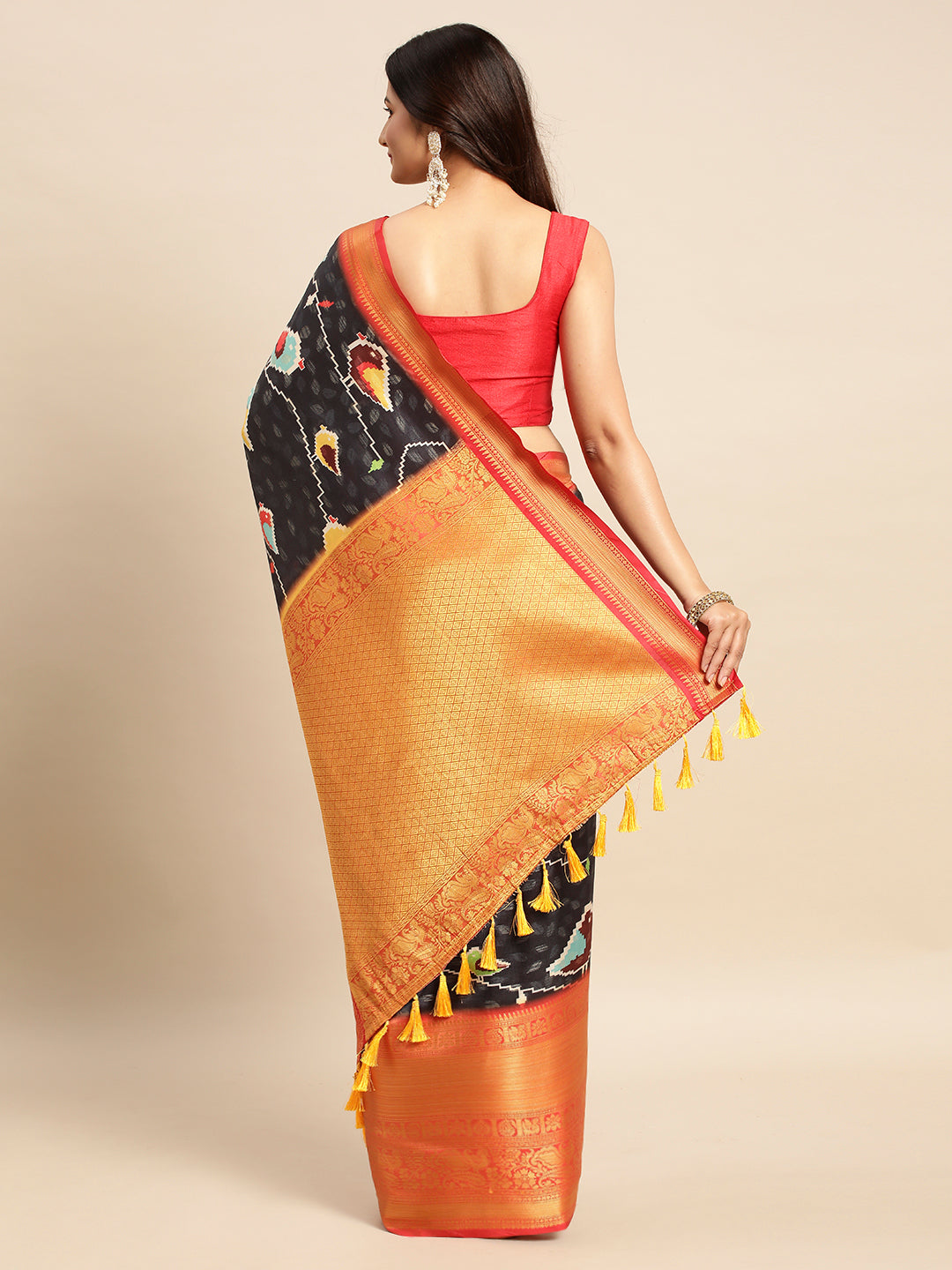 Kalamkari Pattu Banarasi Silk Saree 