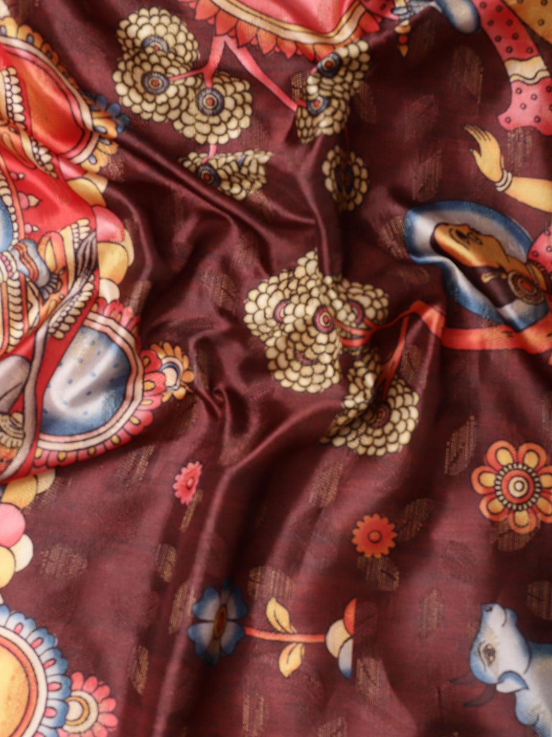 Kalamkari Pattu Banarasi Silk Saree 