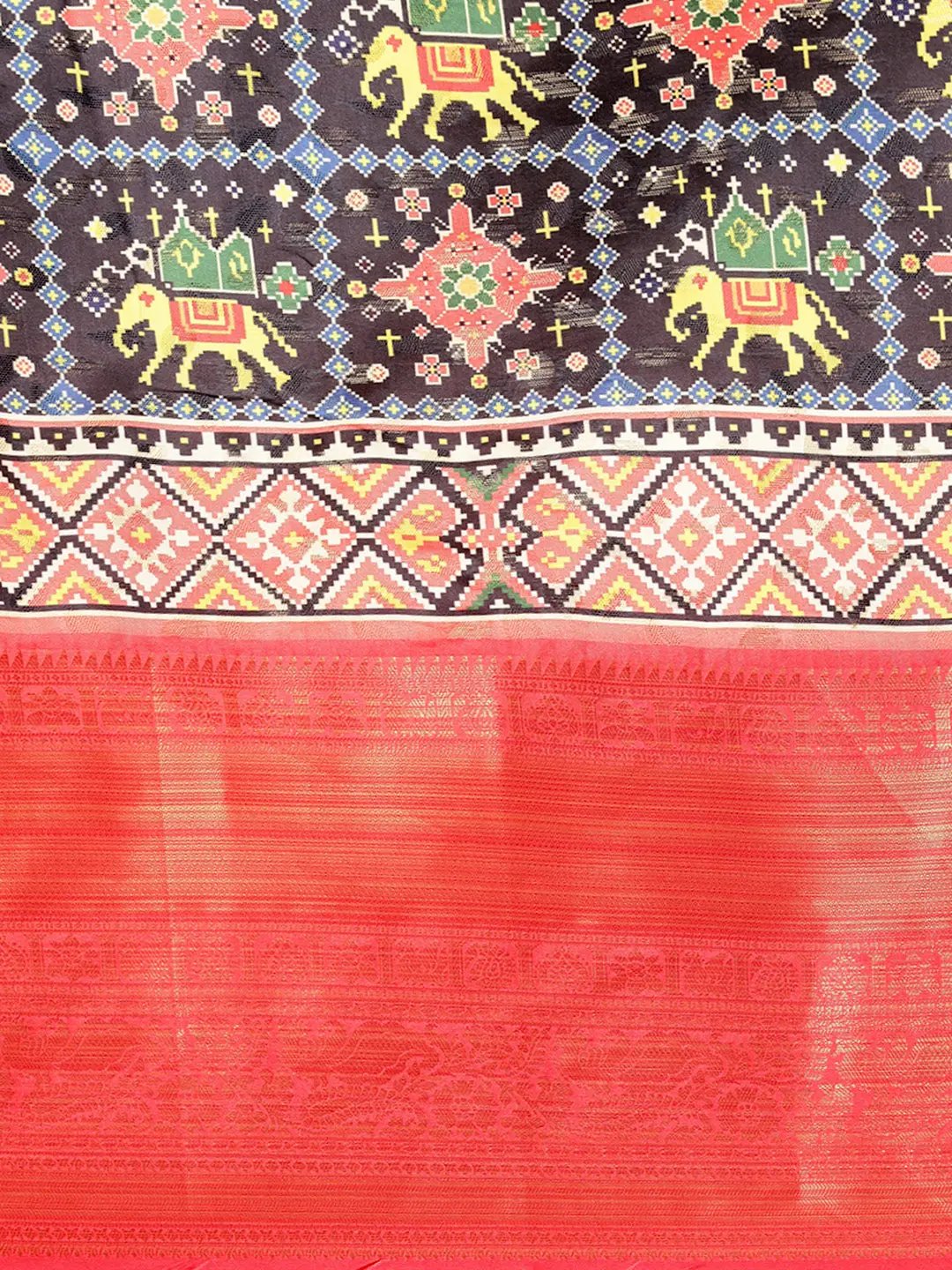 Kalamkari Pattu Banarasi Silk Saree 