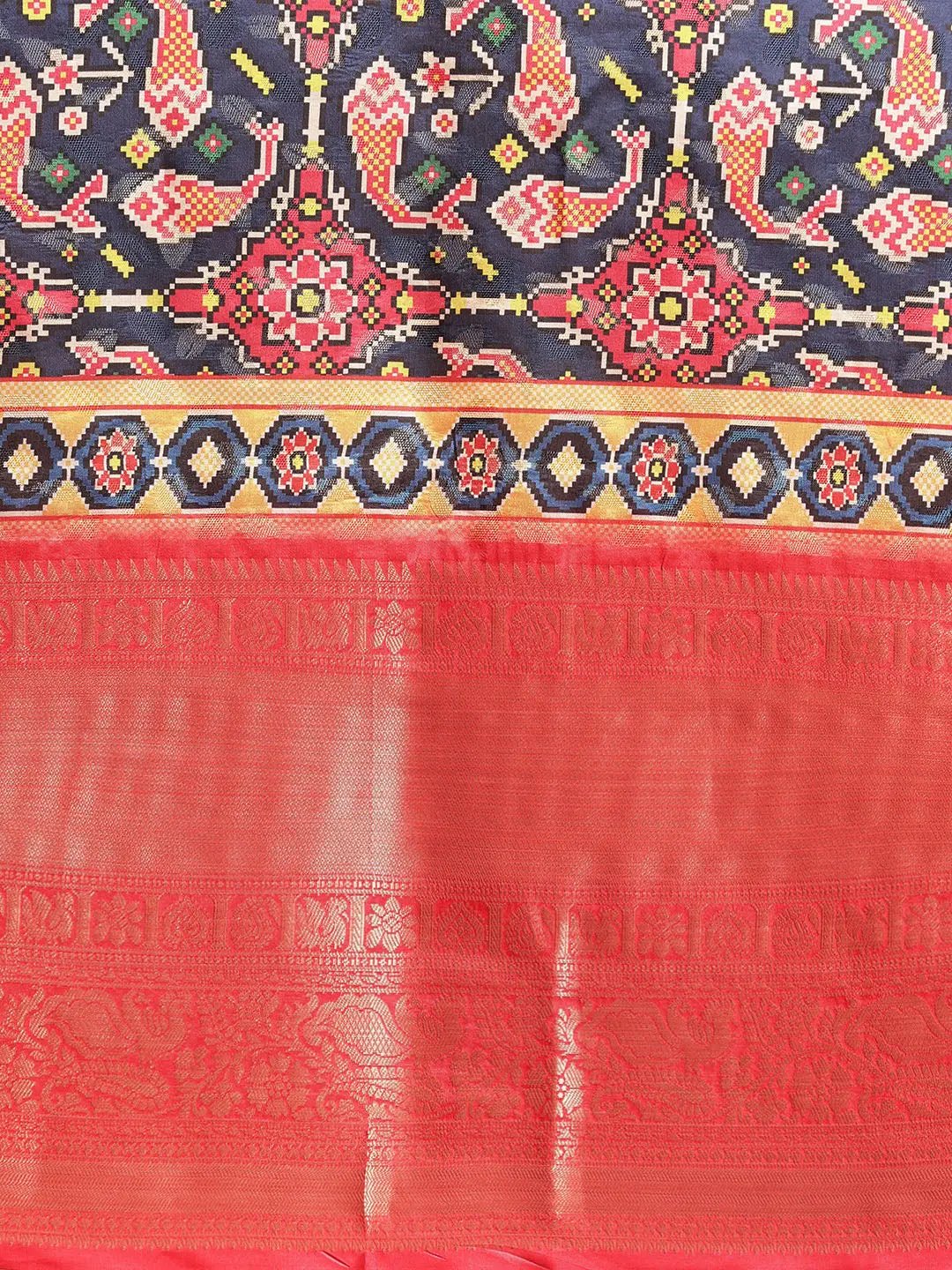 Kalamkari Pattu Banarasi Silk Saree 