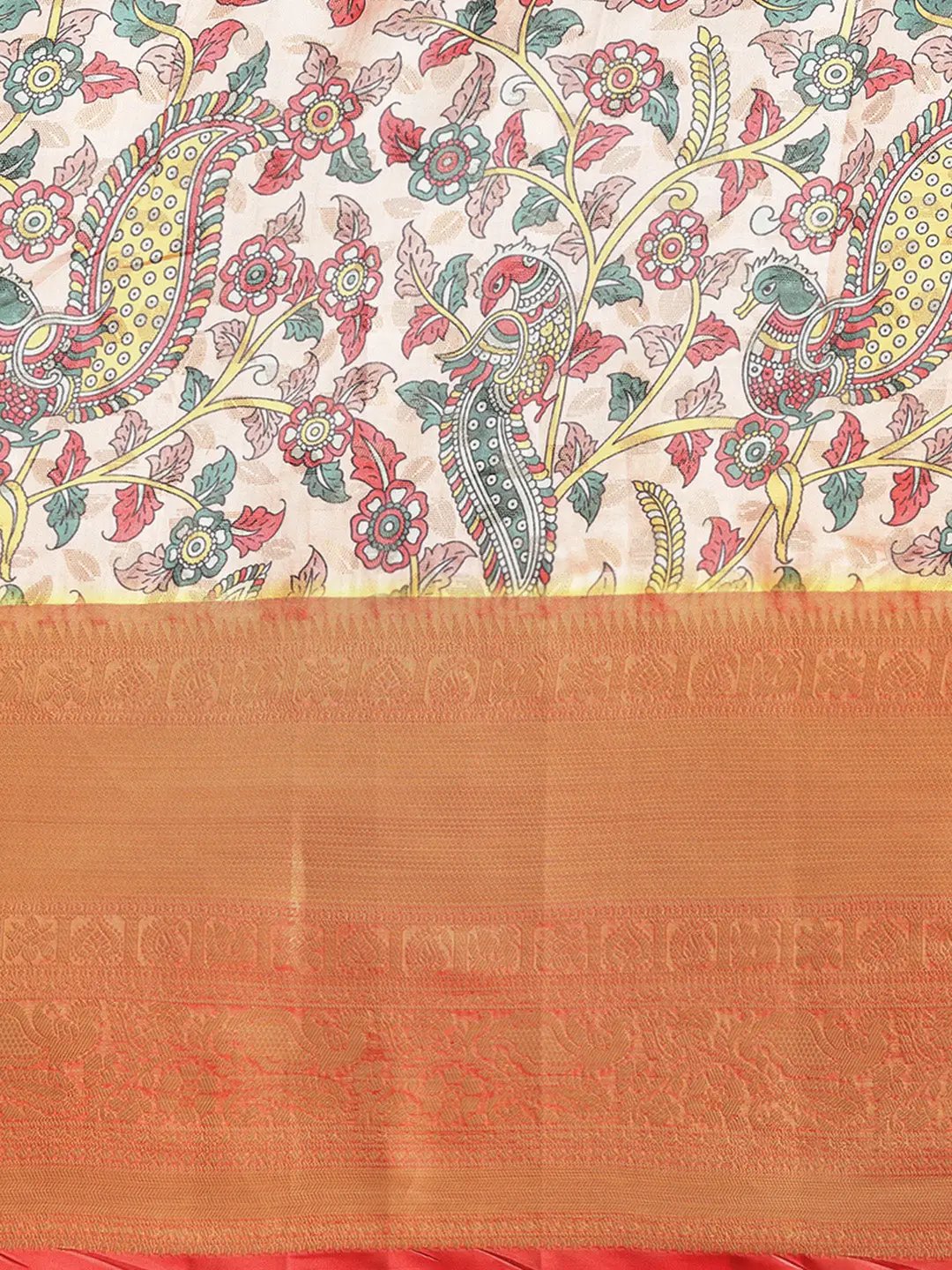 Kalamkari Pattu Banarasi Silk Saree 