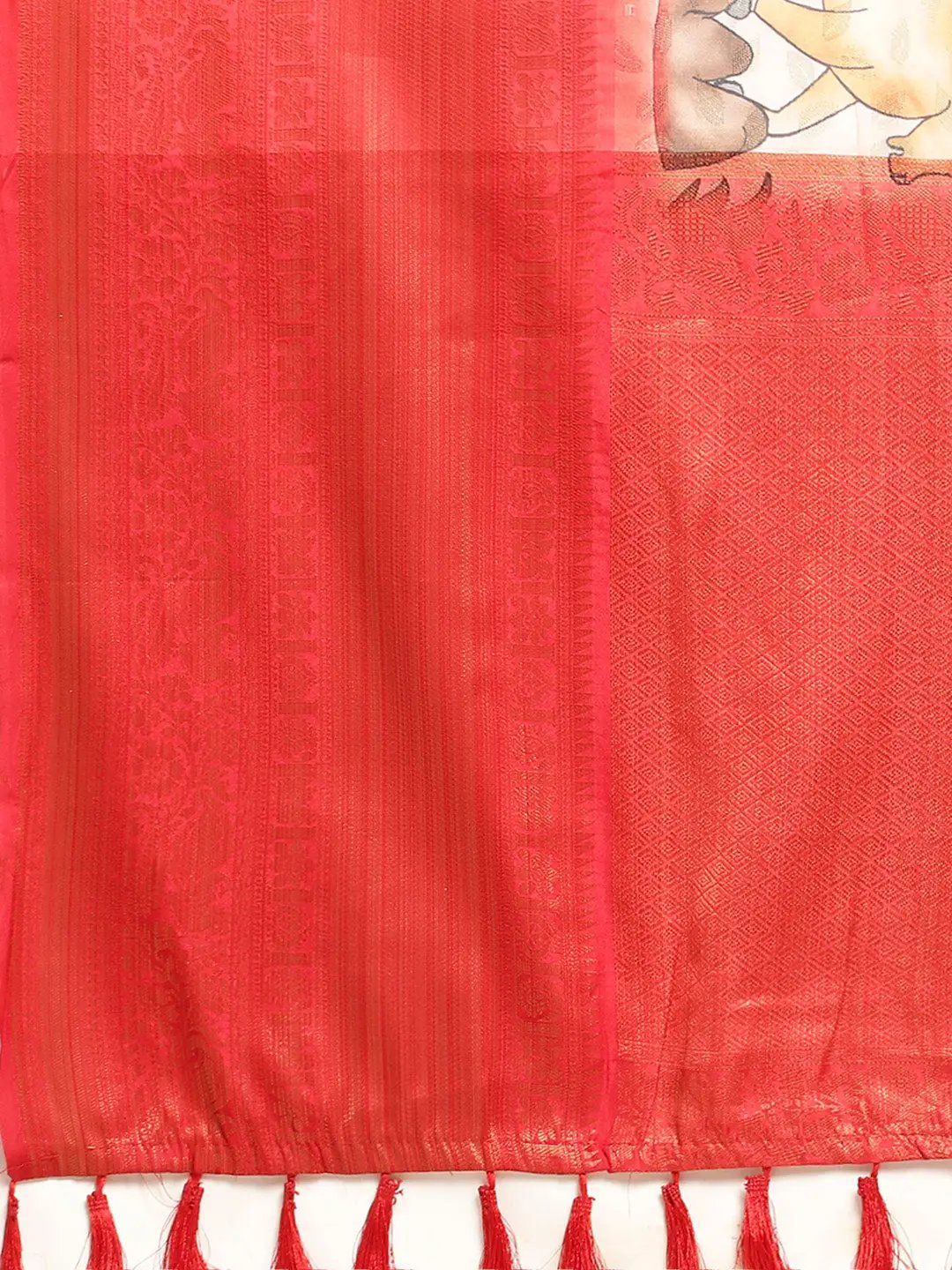 Kalamkari Pattu Banarasi Silk Saree 