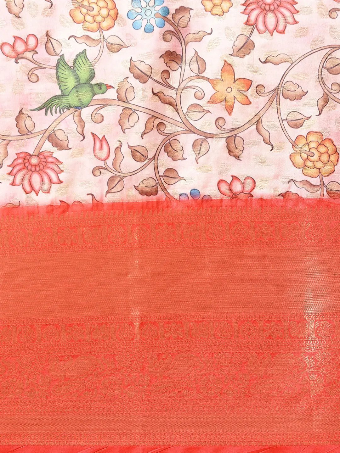 Kalamkari Pattu Banarasi Silk Saree 