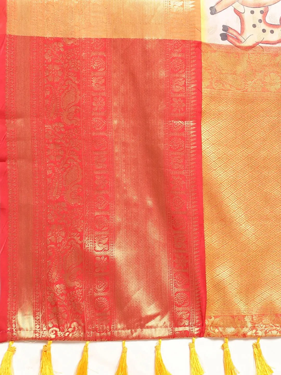 Kalamkari Pattu Banarasi Silk Saree 