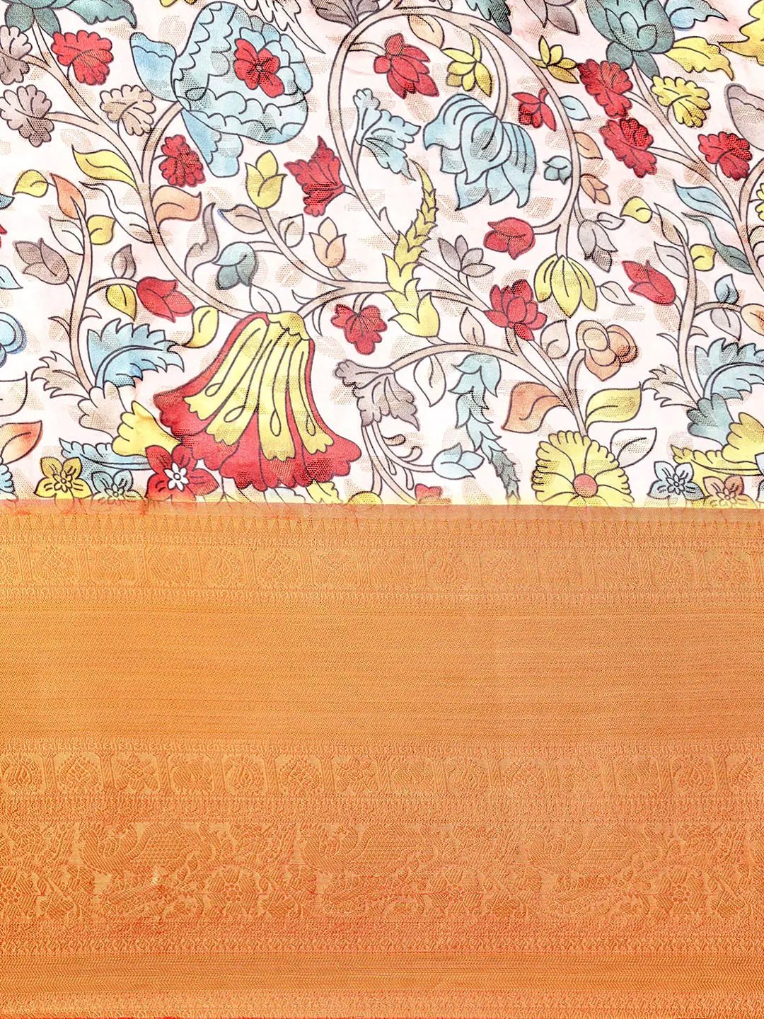 Kalamkari Pattu Banarasi Silk Saree 