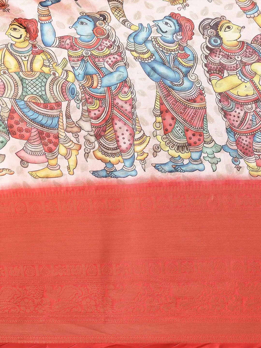 Kalamkari Pattu Banarasi Silk Saree 