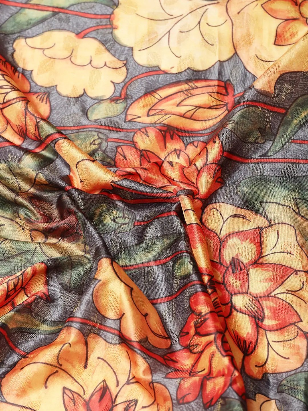 Kalamkari Pattu Banarasi Silk Saree 