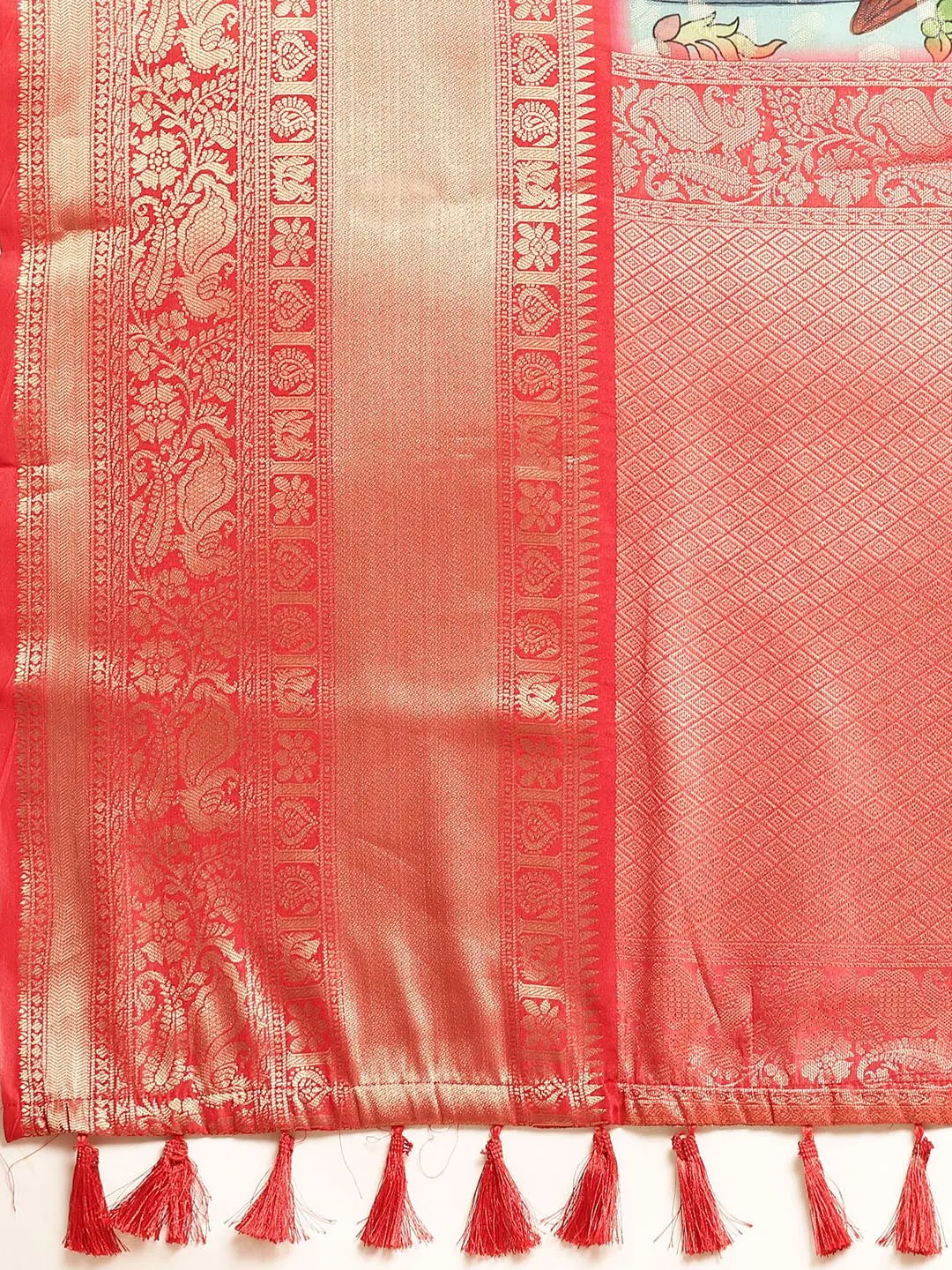 Kalamkari Pattu Banarasi Silk Saree 