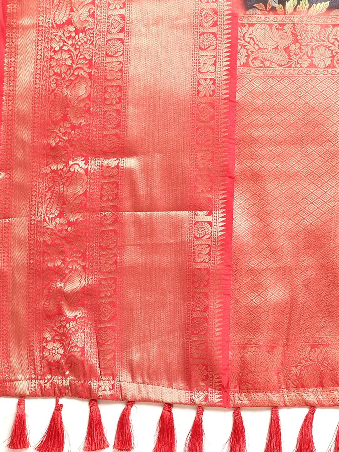 Kalamkari Pattu Banarasi Silk Saree 