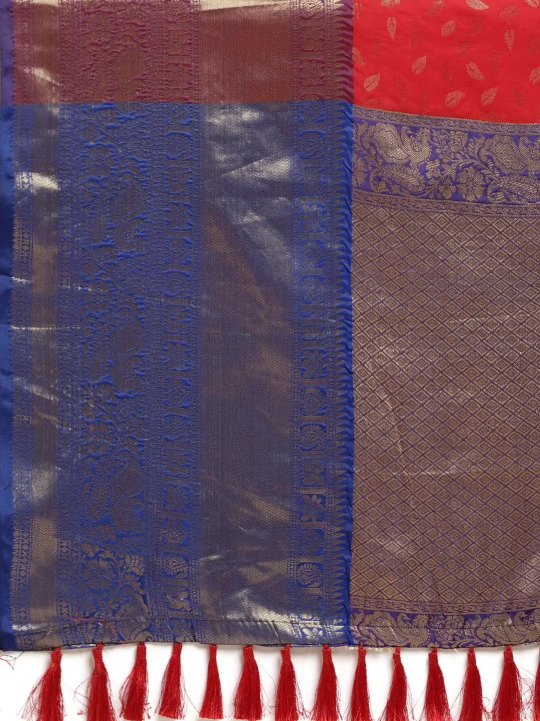  Banarasi Kanchi Pattu Saree with Ethnic Zari Motif Work