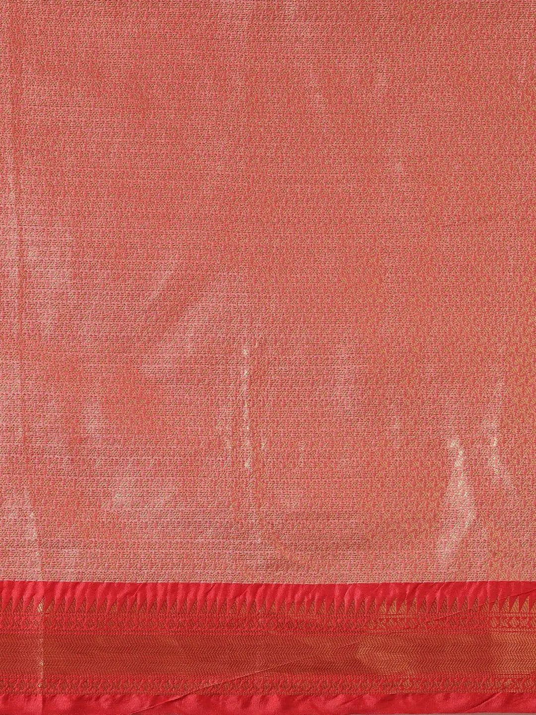  Banarasi Kanchi Pattu Saree with Ethnic Zari Motif Work