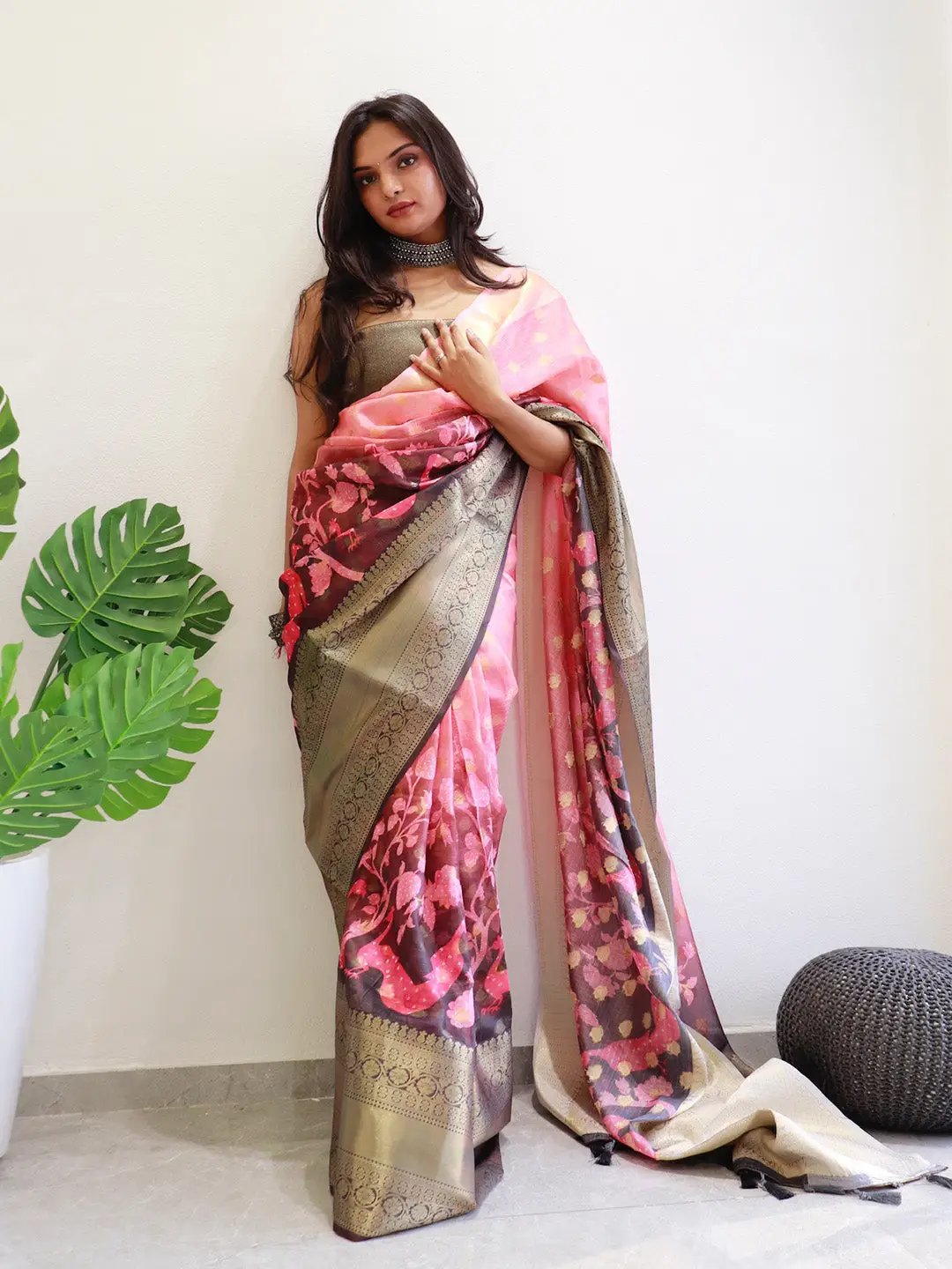 Buy Sea Green Handloom Kota Supernet Saree (with Blouse) 12677 |  www.maanacreation.com