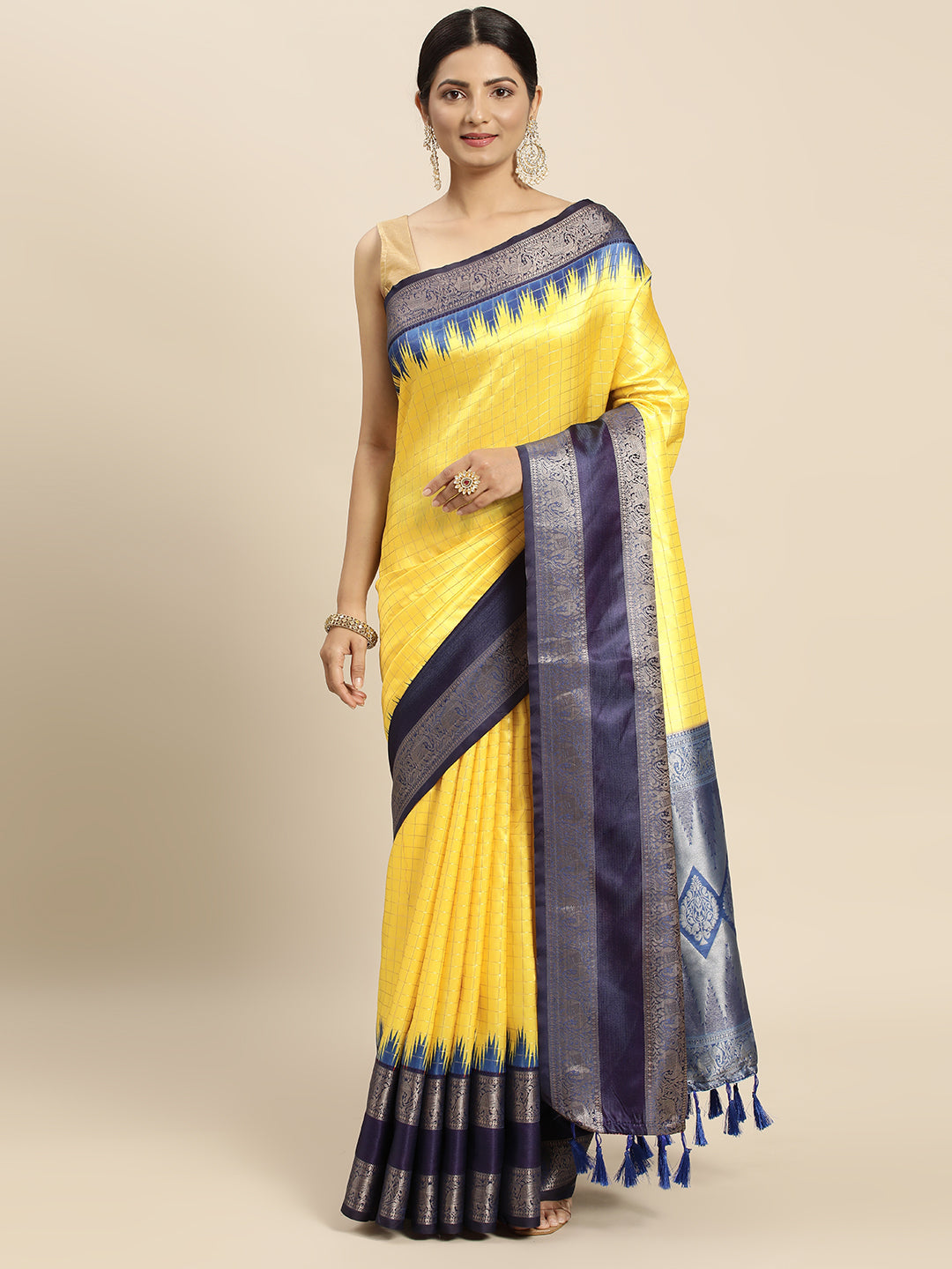  Banarasi Silk Gadwal Pattu Saree With Zari weaving