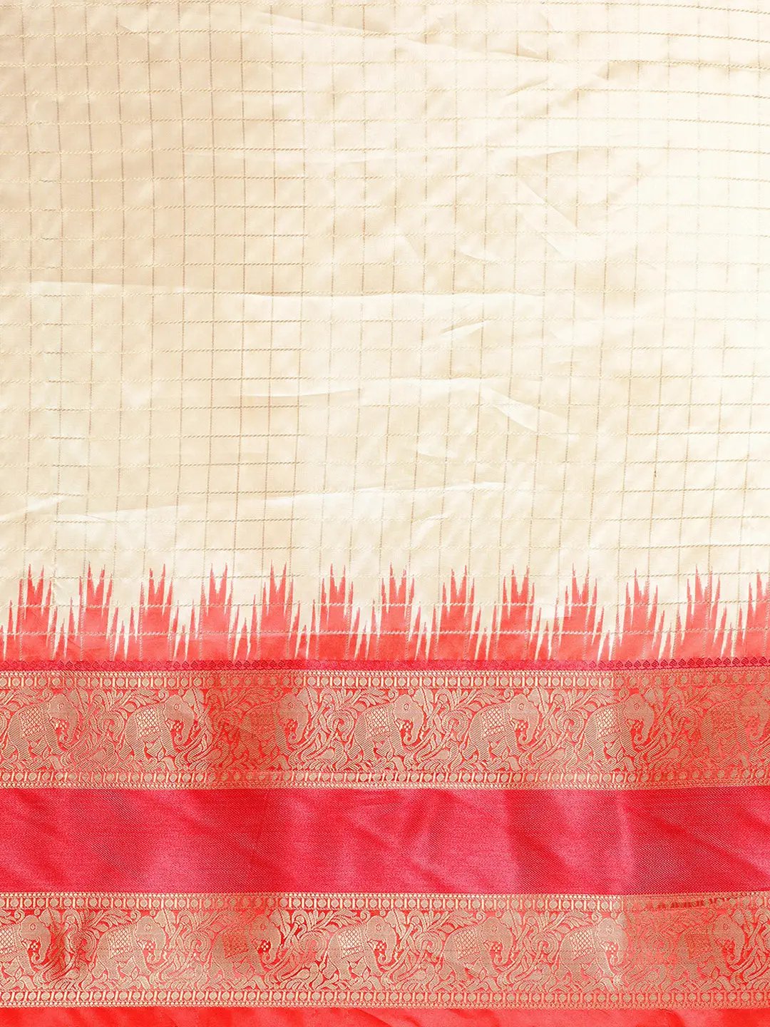  Banarasi Silk Gadwal Pattu Saree With Zari weaving