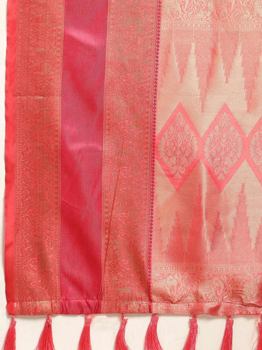  Banarasi Silk Gadwal Pattu Saree With Zari weaving