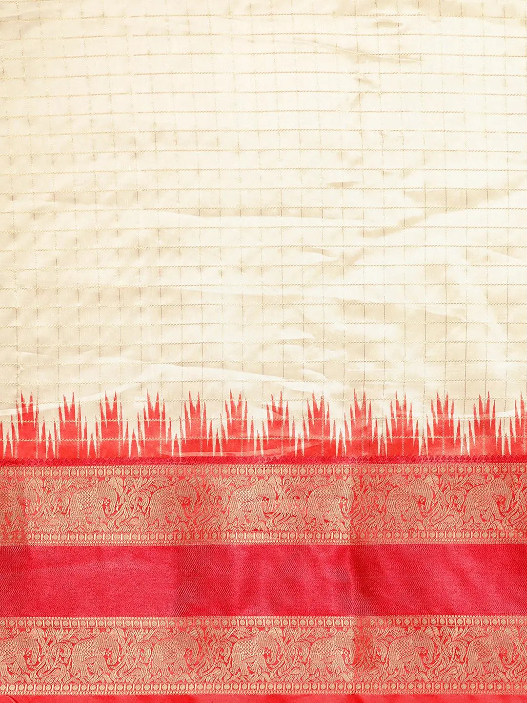  Banarasi Silk Gadwal Pattu Saree With Zari weaving