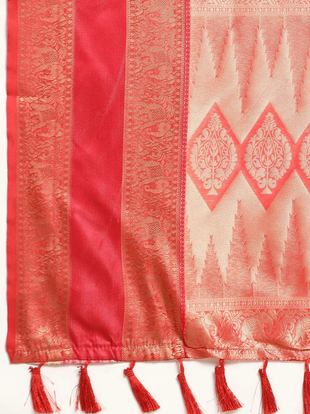  Banarasi Silk Gadwal Pattu Saree With Zari weaving