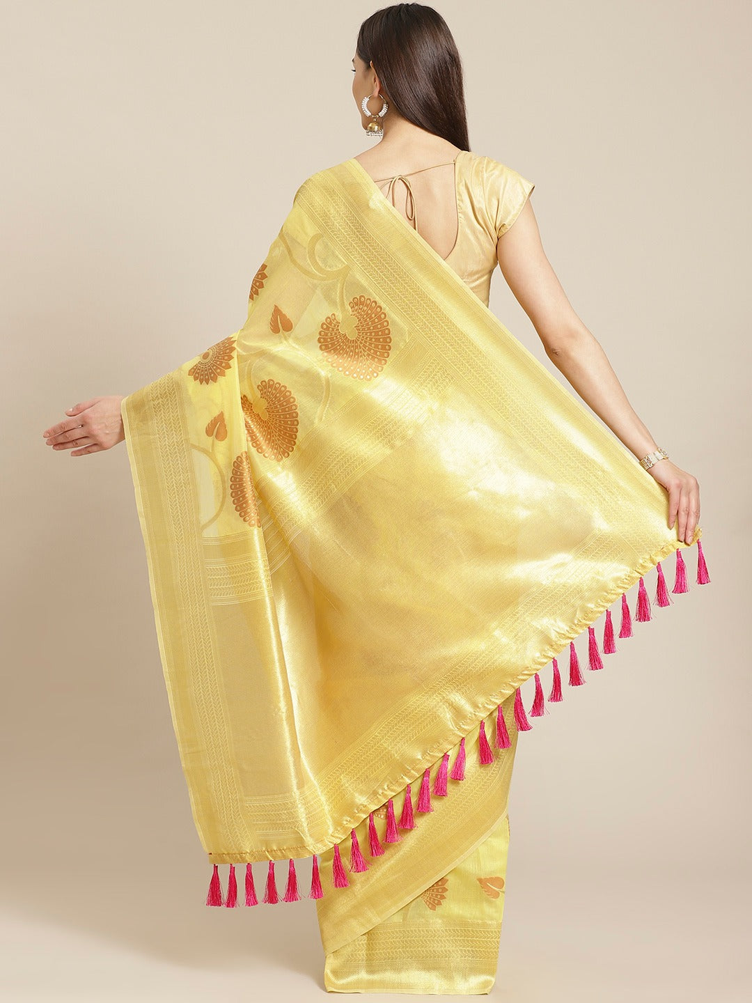  Exclusive Cotton Blend Woven Design Saree