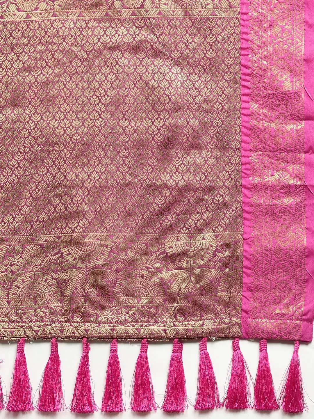 Banarasi Woven Design Saree With Zari Border