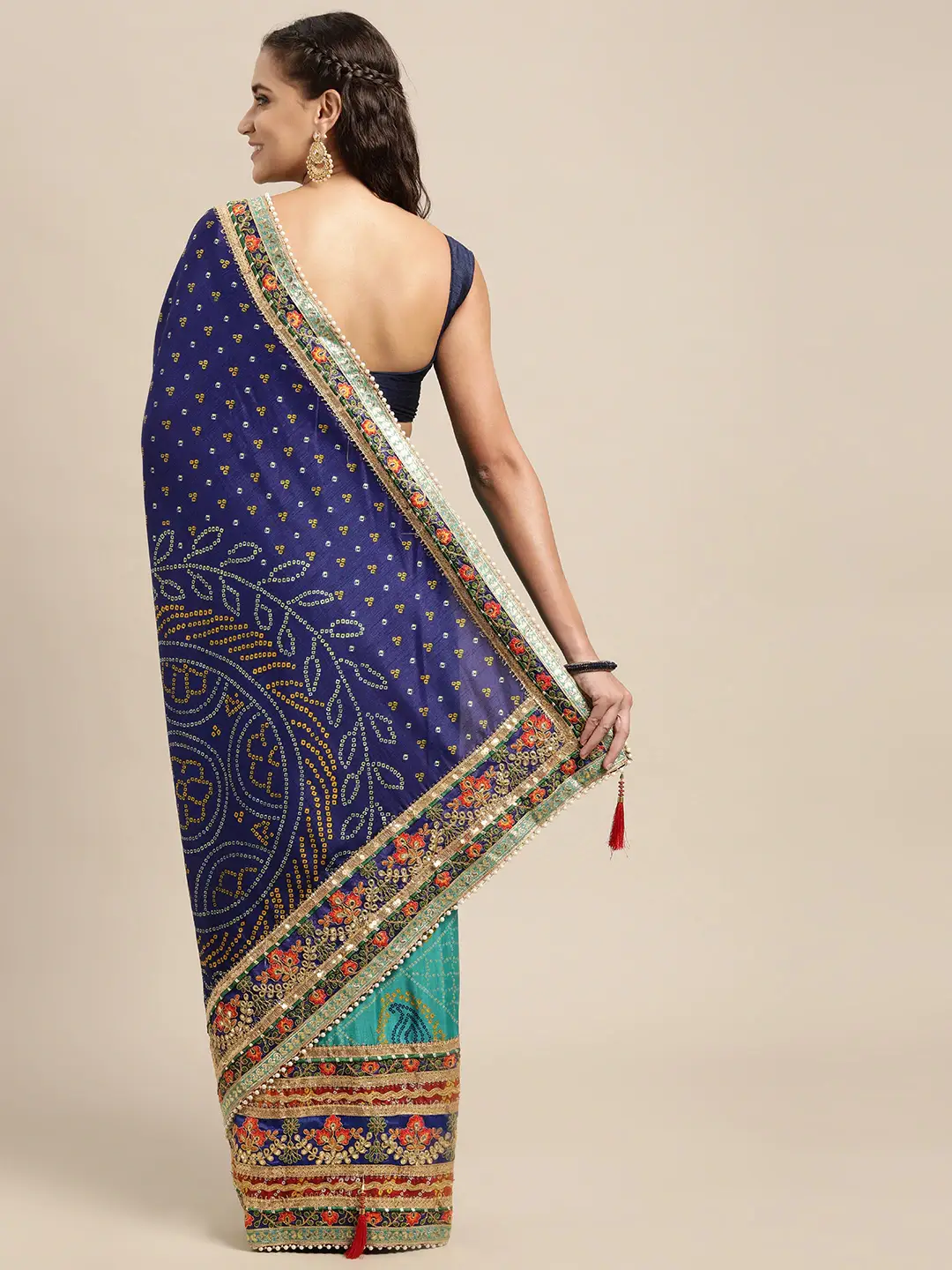  Soft Georgette With Foil Print work