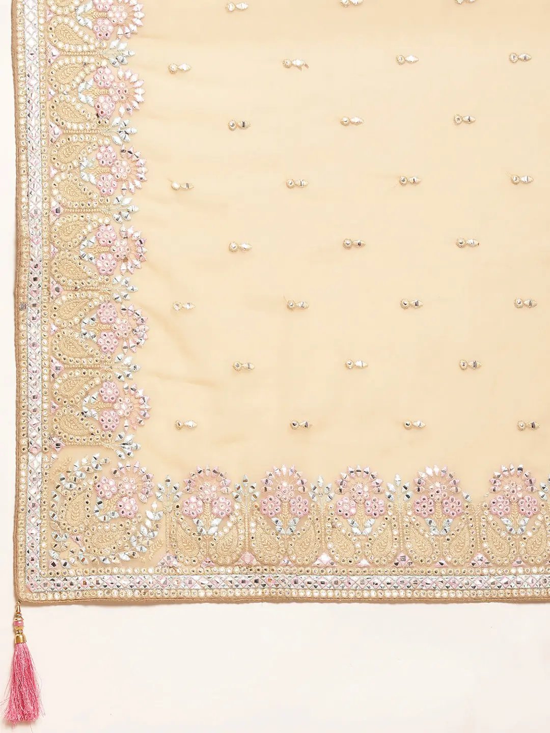 Pure Georgette Saree With Chikankari Embroidered Work