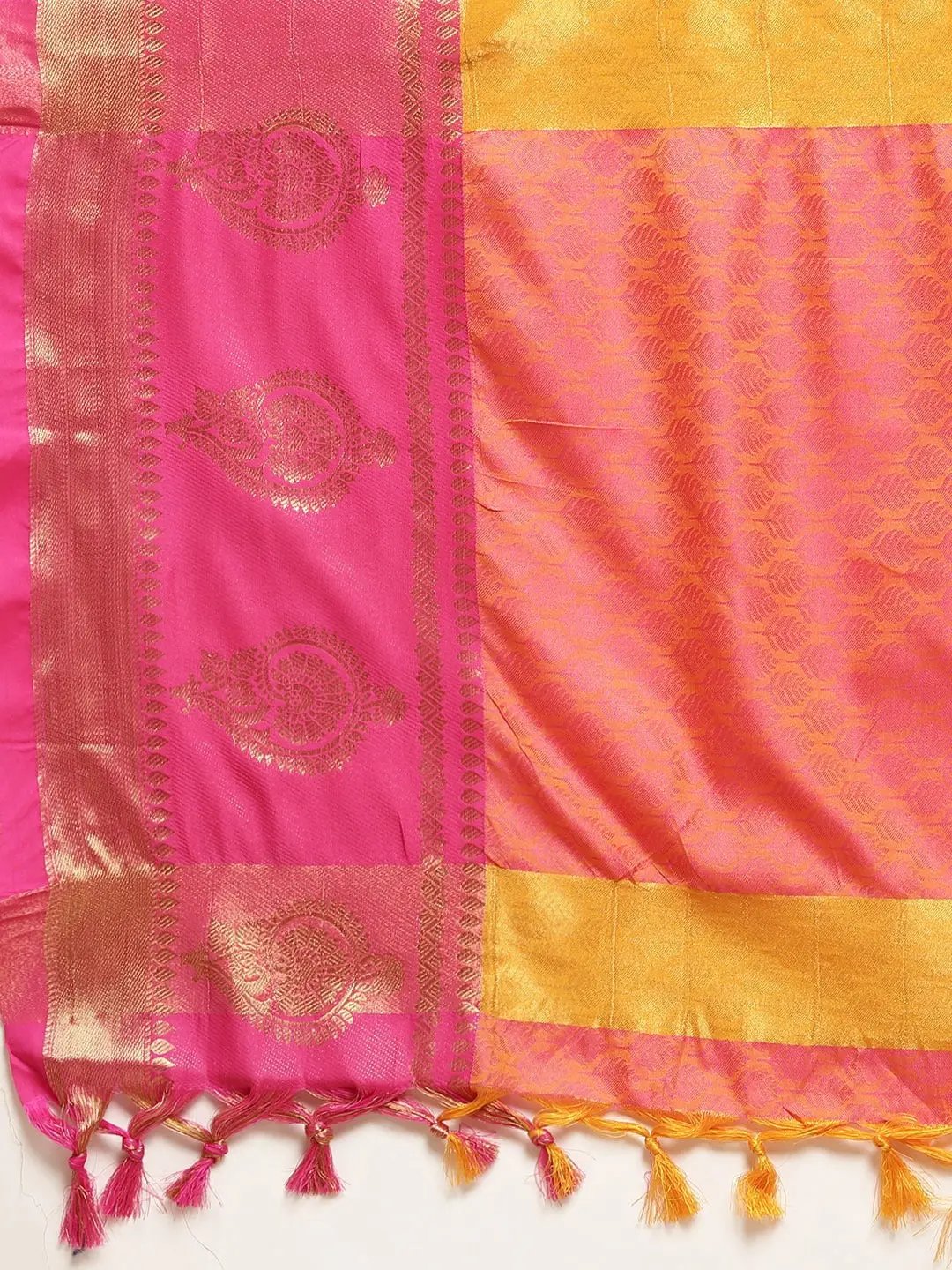 Uppada Cotton Silk Saree With Self Butti