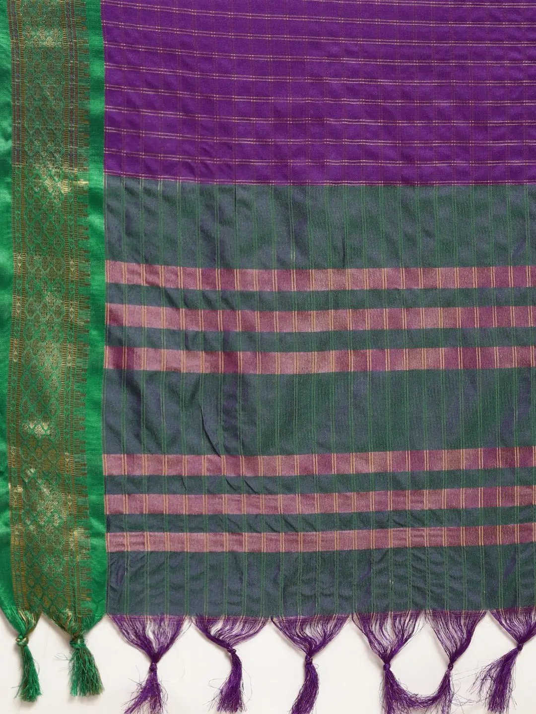 Uppada Cotton Silk Saree With Self Butti