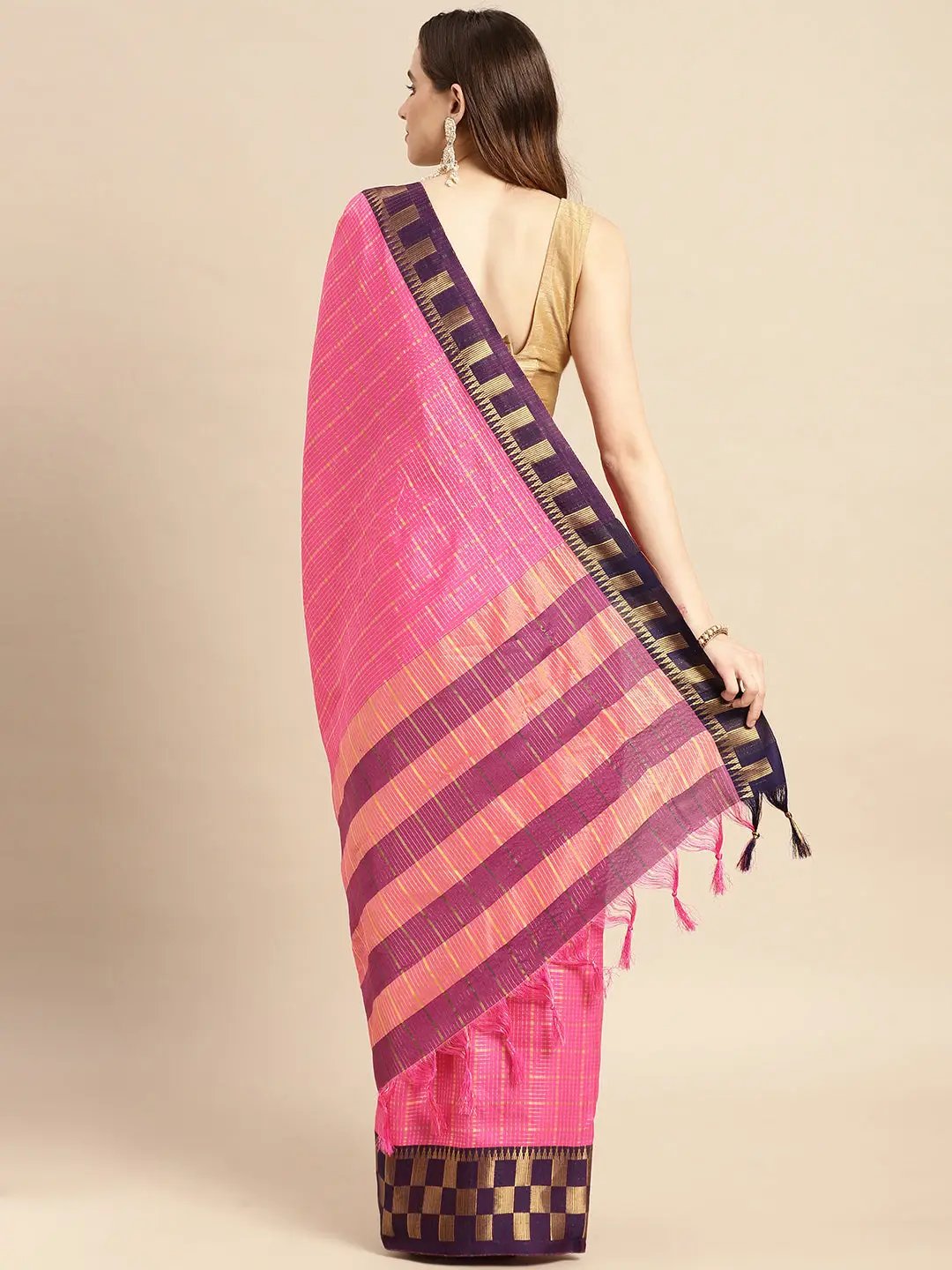  Small Chex Uppada Cotton Silk Saree