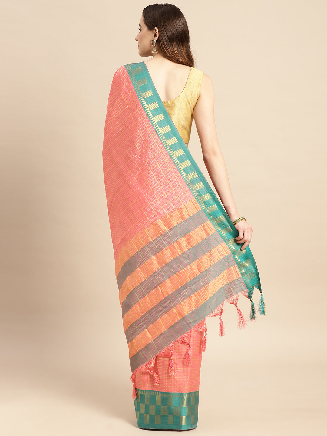  Small Chex Uppada Cotton Silk Saree