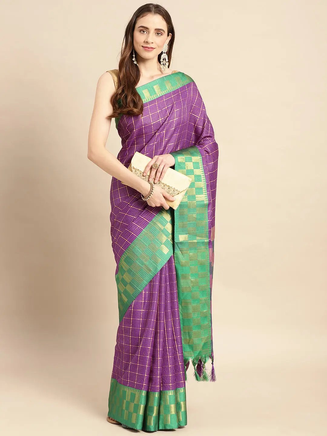  Small Chex Uppada Cotton Silk Saree