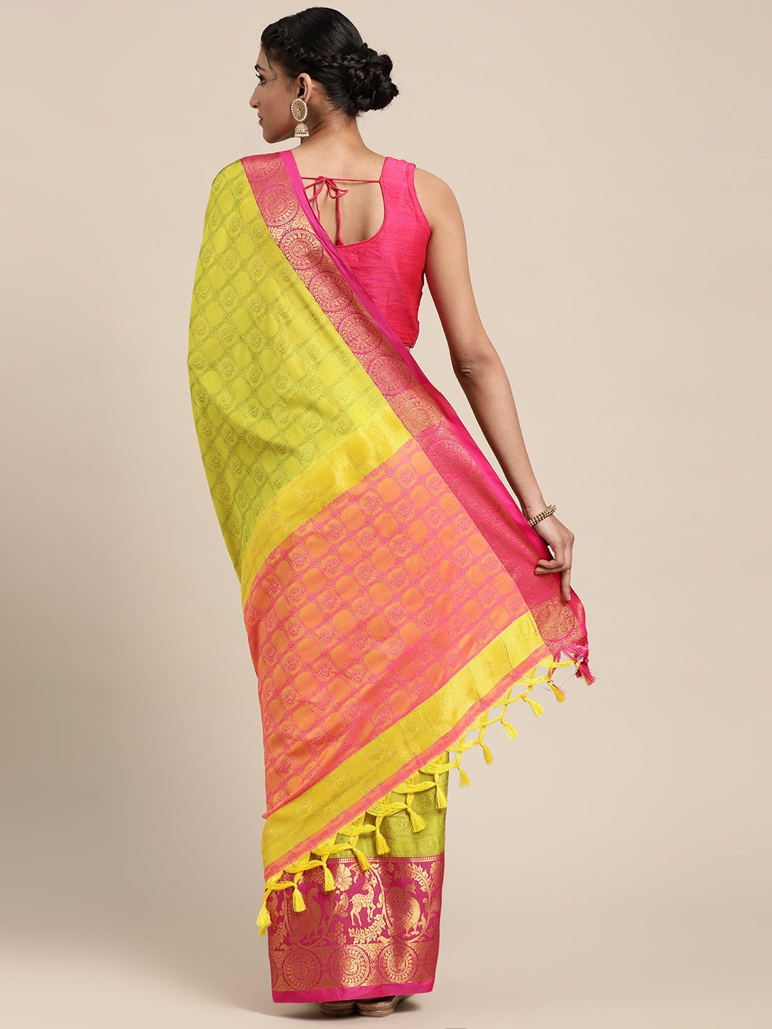 Uppada Cotton Silk Saree With Self Butti